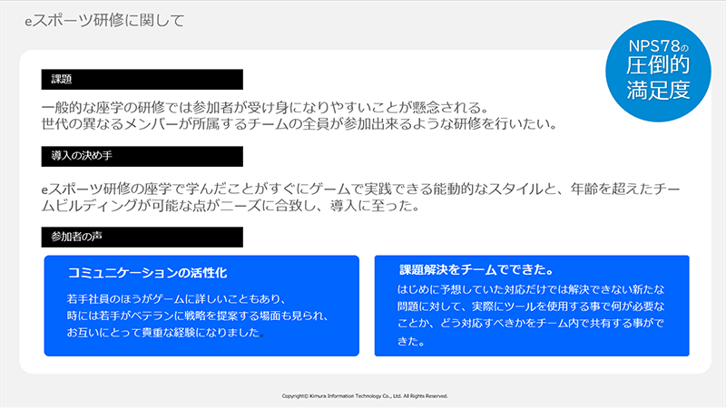 資料3：eスポーツ研修の課題や参加者の感想